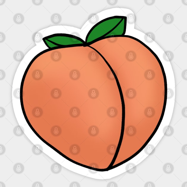 Just a Peach Sticker by okaycraft